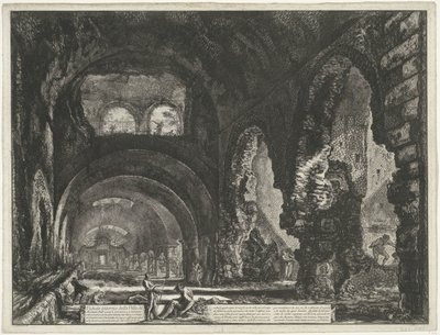 Interieur van de Tempel van Hercules Victor t și Tivoli Vedere interioară a Villa di Mecenate (titlu pe obiect) Gezichten op Rome (titlul seriei) Vederi ale Romei proiectate și gravate de arhitectul Giambattista Piranesi Ve (nez) iano (titlul seriei) norve av Giovanni Battista Piranesi