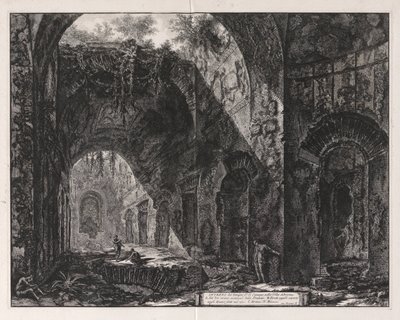 Det indre av tempelet sies å være av Canopus ved Hadrian av Giovanni-Battista Piranesi