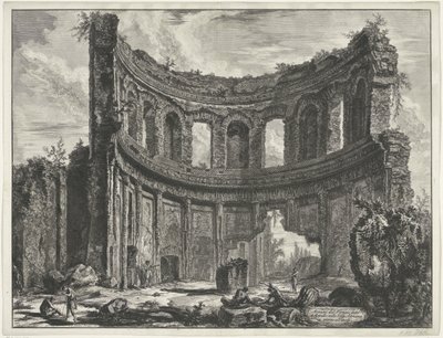 Kleine paleis i Villa Adriana t og Tivoli Rester av tempelet kalt Appollo i Hadrians villa nær Tivoli (tittel på objekt) Gezichten op Roma (serietittel) Utsikt over Roma designet og gravert av Giambattista Piranesi-arkitekten Ve (nez) iano (serien av Giovanni Battista Piranesi