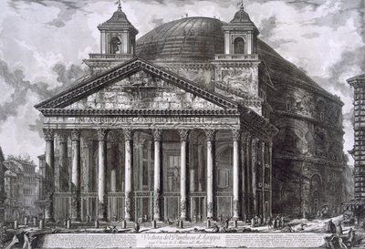 Pantheon of Agrippa, Roma (gravering) av Giovanni Battista Piranesi