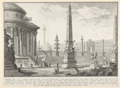Plate 10: Den gamle Capitol steg opp med omtrent hundre trinn [...] Campido..., 1743. av Giovanni Battista Piranesi