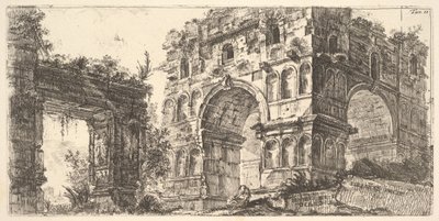 Plate 11: Temple of Janus Tempio di Janus fra serien Antichita Romana, ca. 1748. av Giovanni Battista Piranesi