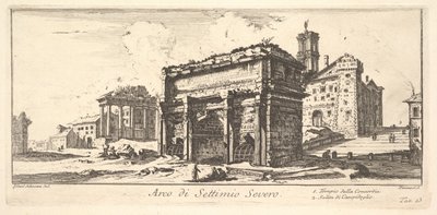 Bogen des Septimius Severus und Tempel der Concordia von Giovanni Battista Piranesi