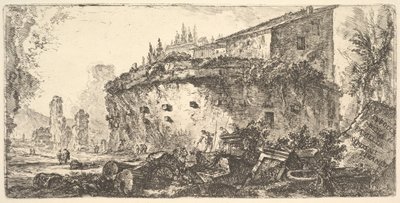 Plate 18: Graven til Scipios-graven til familien de Scipioni, ca. 1748. av Giovanni Battista Piranesi