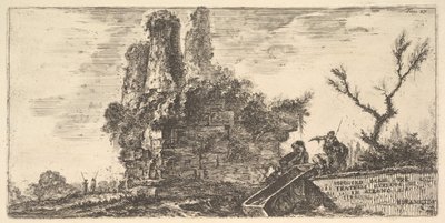 Plate 27: Graven til de tre Curiatii-brødrene i Albano Graven til de tre brødrene C ..., ca. 1748. av Giovanni Battista Piranesi