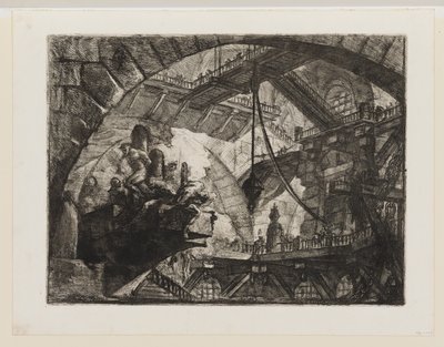 Fanger på en utstikkende plattform av Giovanni Battista Piranesi