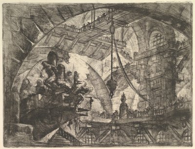 Prisoners on a Projecting Platform, fra Carceri dinvenzione Imaginary Prisons, ca. 1749-50. av Giovanni Battista Piranesi