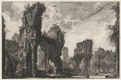 Ruinene av Sisto, eller den store salen i de antoninske termene av Giovanni Battista Piranesi