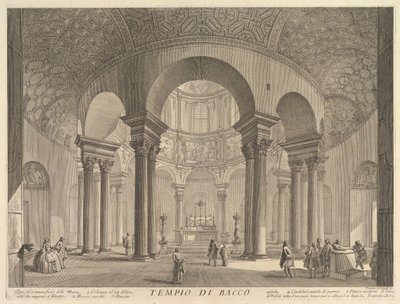 S. Constanza kalte feilaktig Temple of Bacchus Interiørbilde av graven i S ..., ca. 1756. av Giovanni Battista Piranesi