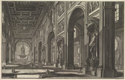 S. Giovanni i Laterano. Interiør, ca. 1768. av Giovanni Battista Piranesi