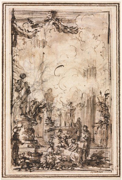Offergave i et tempel av Giovanni-Battista Piranesi