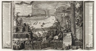 Scenographia Campi Martii, side fra Campo Marzio i det gamle Roma av Giovanni-Battista Piranesi