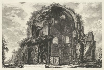 Tempel van Minerva Medica te Roma Utsikt over det oktangulære tempelet til Minerva Medica (tittel på objekt) Gezichten op Roma (serietittel) Utsikt over Roma designet og gravert av Giambattista Piranesi-arkitekten Ve (nez) iano (serietittel) av Giovanni Battista Piranesi