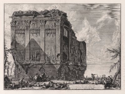 Gammelt tempel ofte kalt della Salute på la Via d av Giovanni-Battista Piranesi