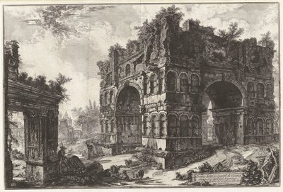Tempel kalt volgarm.te di Giano. A. Arco kjent som degl av Giovanni-Battista Piranesi