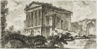Temple of Clitumnus mellom Foligno og Spoleto, plate 26 fra Some Views of Triumphal Arches og andre monumenter av Giovanni Battista Piranesi