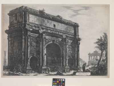 The Arch of Septimus Severus (etsing) av Giovanni Battista Piranesi