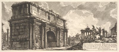 Buen til Septimius Severus Arco di Severo, fra Caracalla, ca. 1756 av Giovanni Battista Piranesi