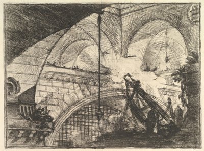 The Arch with a Shell Ornament, fra Carceri dinvenzione Imaginary Prisons, ca. 1749-50. av Giovanni Battista Piranesi