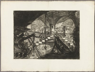 The Arch with a Shell Ornament, plate 11 fra Imaginary Prisons av Giovanni Battista Piranesi