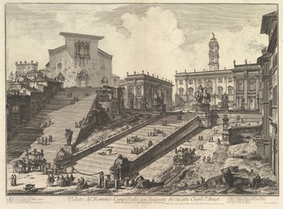 Das Kapitol und die Stufen von S. Maria in Aracoeli Veduta del Romano Campidoglio con ..., ca. 1775 von Giovanni Battista Piranesi
