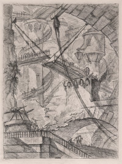 Drawbridge, fra Carceri d av Giovanni Battista Piranesi