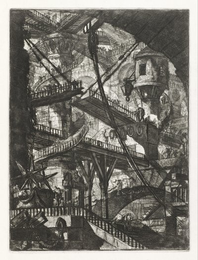 Drawbridge, plate VII fra serien Carceri d