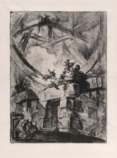 The Giant Wheel, plate 9 fra Carceri d av Giovanni-Battista Piranesi