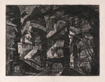 Den gotiske buen, plate 14 fra Carceri d av Giovanni-Battista Piranesi