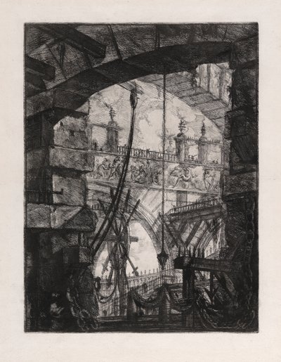 The Grand Piazza, plate 4 fra Carceri d av Giovanni-Battista Piranesi