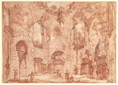 Det åttekantede rommet i de små badene i Hadrians villa (Tivoli) av Giovanni Battista Piranesi