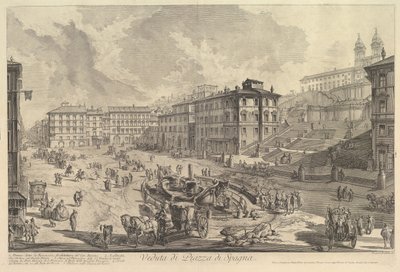 Spansketrappen Utsikt over Spansketrappen, ca. 1750. av Giovanni Battista Piranesi
