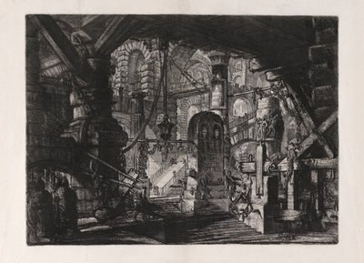 The Pier with Chains, plate 16 fra Carceri d av Giovanni Battista Piranesi