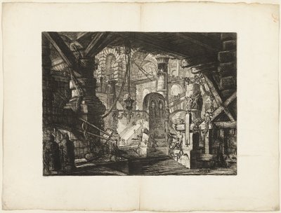 The Pier with Chains, plate 16 fra Imaginary Prisons av Giovanni Battista Piranesi