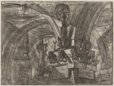 Der Pier mit einer Lampe von Giovanni Battista Piranesi