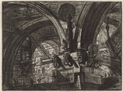 Bryggen med en lampe av Giovanni Battista Piranesi