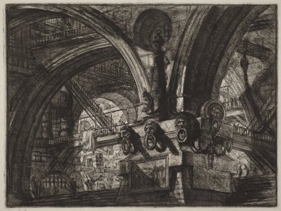 Bryggen med en lampe av Giovanni Battista Piranesi