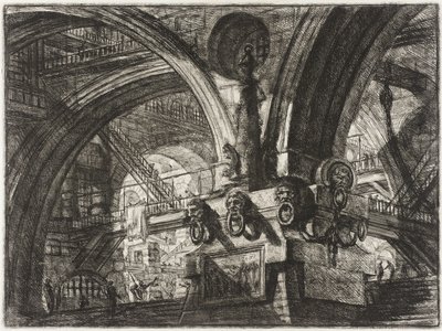 Bryggen med en lampe av Giovanni Battista Piranesi