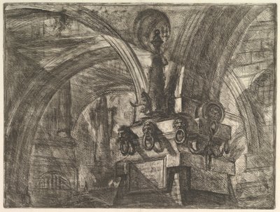 The Pier with a Lamp, fra Carceri dinvenzione Imaginary Prisons, ca. 1749-50. av Giovanni Battista Piranesi