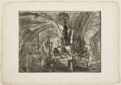 Der Pier mit einer Lampe, Platte 15 aus Imaginary Prisons von Giovanni-Battista Piranesi