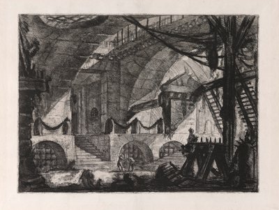 The Sawhorse, plate 12 fra Carceri d av Giovanni Battista Piranesi
