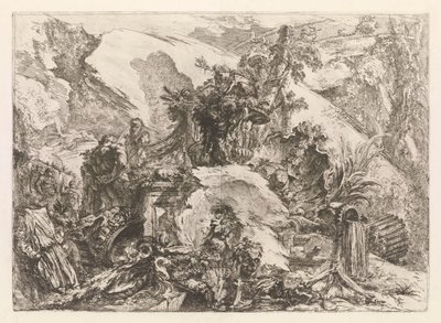 Skjelettene, fra Grotteschi (Grotesques) av Giovanni Battista Piranesi
