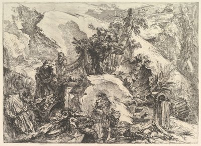 Skjelettene, fra Grotteschi Grotesques, ca. 1748. av Giovanni Battista Piranesi