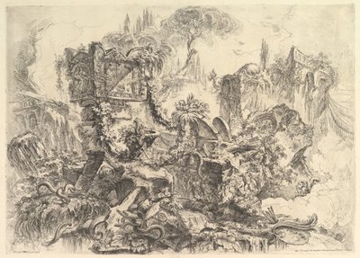 Graven til Nero, fra Grotteschi Grotesques, ca. 1748. av Giovanni Battista Piranesi
