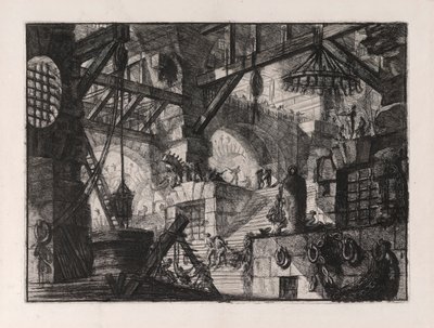 The Well, plate 13 fra Carceri d av Giovanni Battista Piranesi