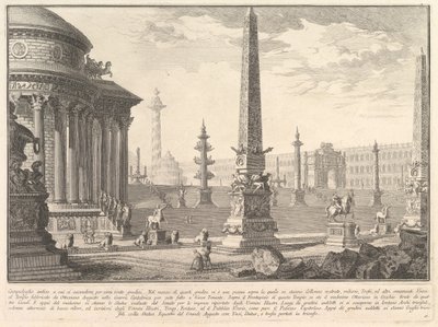 Den gamle Capitol steg opp med omtrent hundre trinn. . . Campidoglio maur..., ca. 1750. av Giovanni Battista Piranesi