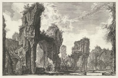 Thermen van Caracalla te Roma Ruinene av Sisto, eller begge deler av den store salen til Antoninian Baths (tittel på objekt) Gezichten op Roma (serietittel) Utsikt over Roma designet og gravert av Giambattista Piranesi-arkitekten Ve (nez) iano (serietittel av Giovanni Battista Piranesi
