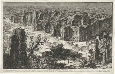 Thermen van Caracalla te Roma Ruinene av Antoninian Baths (tittel på objekt) Gezichten op Roma (serietittel) Utsikt over Roma designet og gravert av Giambattista Piranesi-arkitekten Ve (nez) iano (serietittel) av Giovanni Battista Piranesi