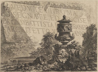 Tittelside for 'Utsikt over Roma' ..., 1760-78. av Giovanni Battista Piranesi