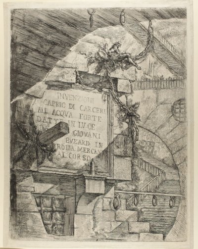 Tittelside fra Imaginary Prisons av Giovanni Battista Piranesi